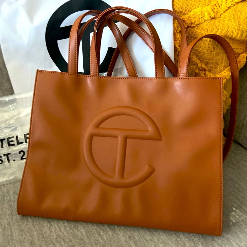 New Medium Tan Telfar Shopping Bag